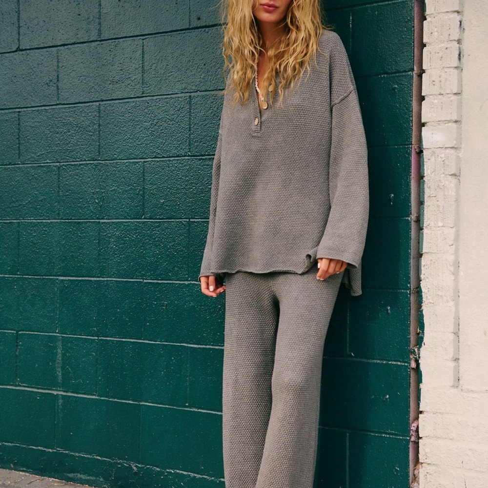 Free people Hailey sweater set , Heather grey